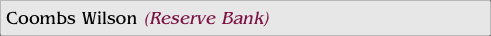 Coombs Wilson (Reserve Bank)